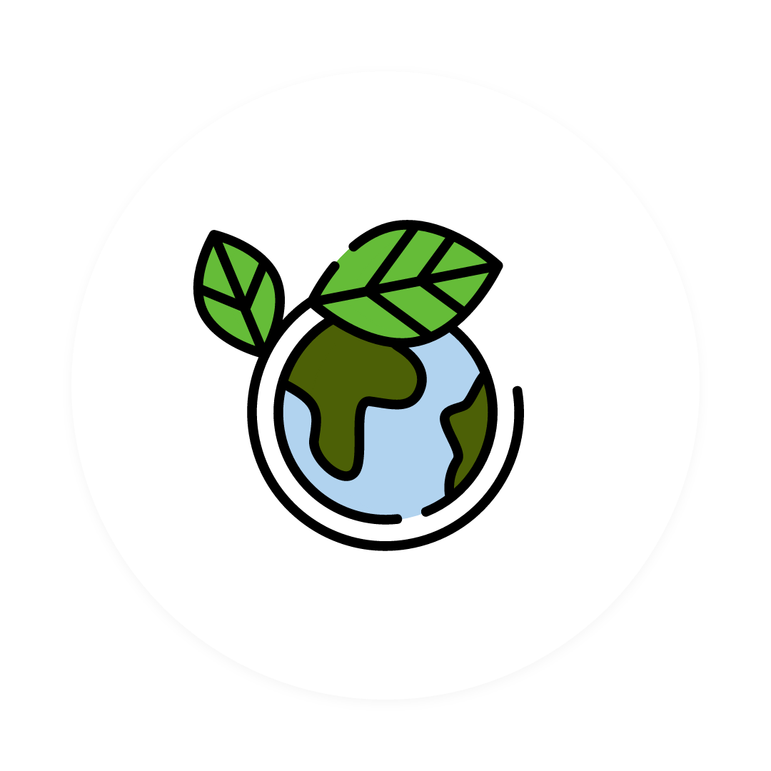 símbolo de sostenibilidad tierra en un círculo