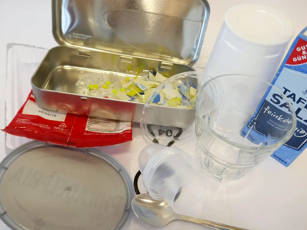 Materialien Plastiktrennung
