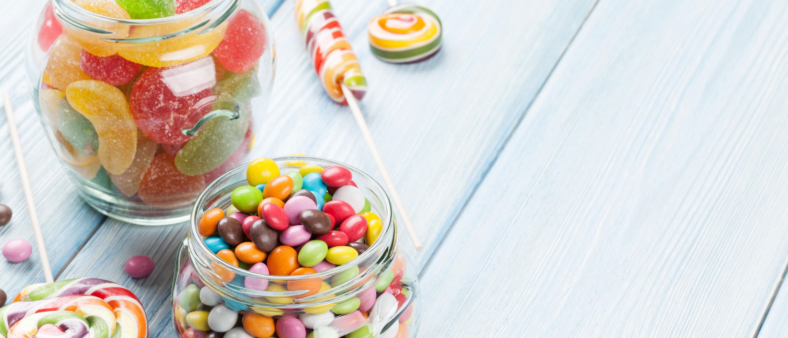 glass jar with sweets